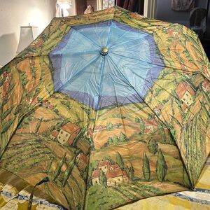Van Gogh-like Scenic Landscape Umbrella